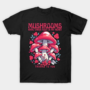 Mushroom Valentine gift for Lovers T-Shirt